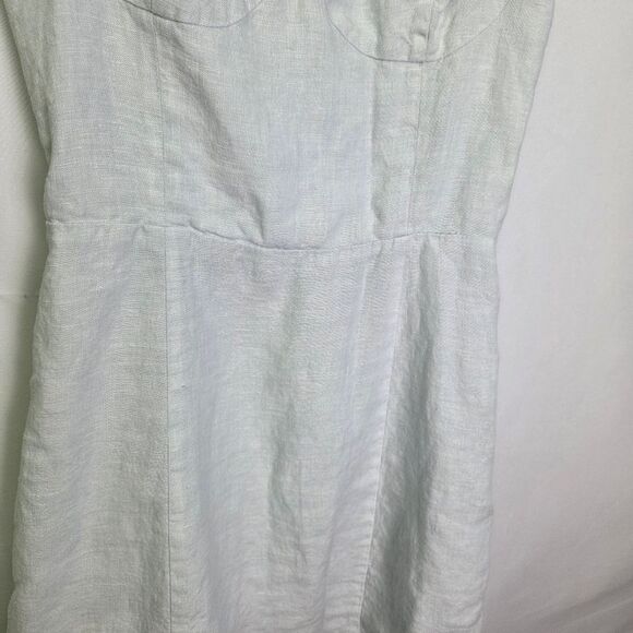 Aritzia Wilfred Organic Linen Mini Dress Light Blue Size 2 - Picture 5 of 9